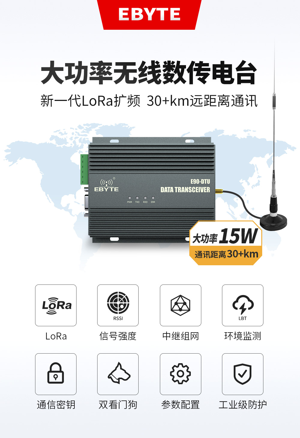 E90-DTU(900SL42) lora无线数传电台 (1)