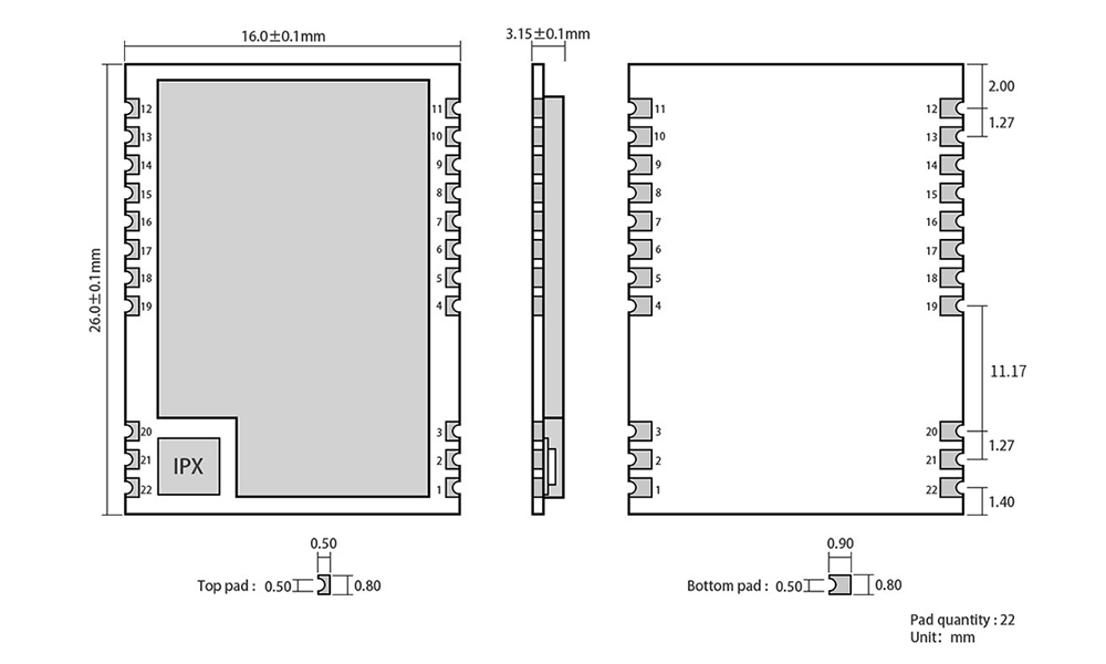 E330-400T13S无线串口模块引脚定义