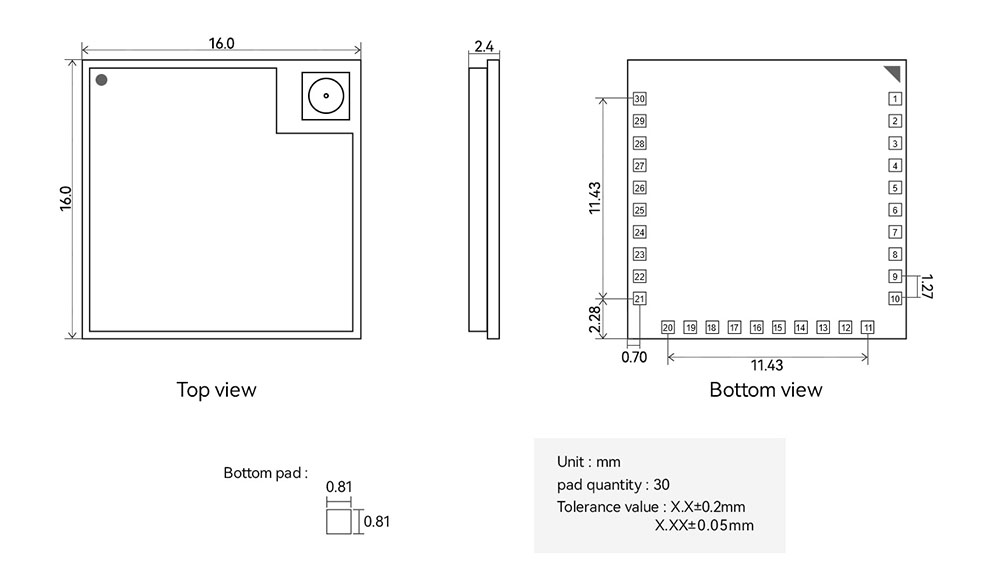 引脚定义 E04-2G4M10S1AX