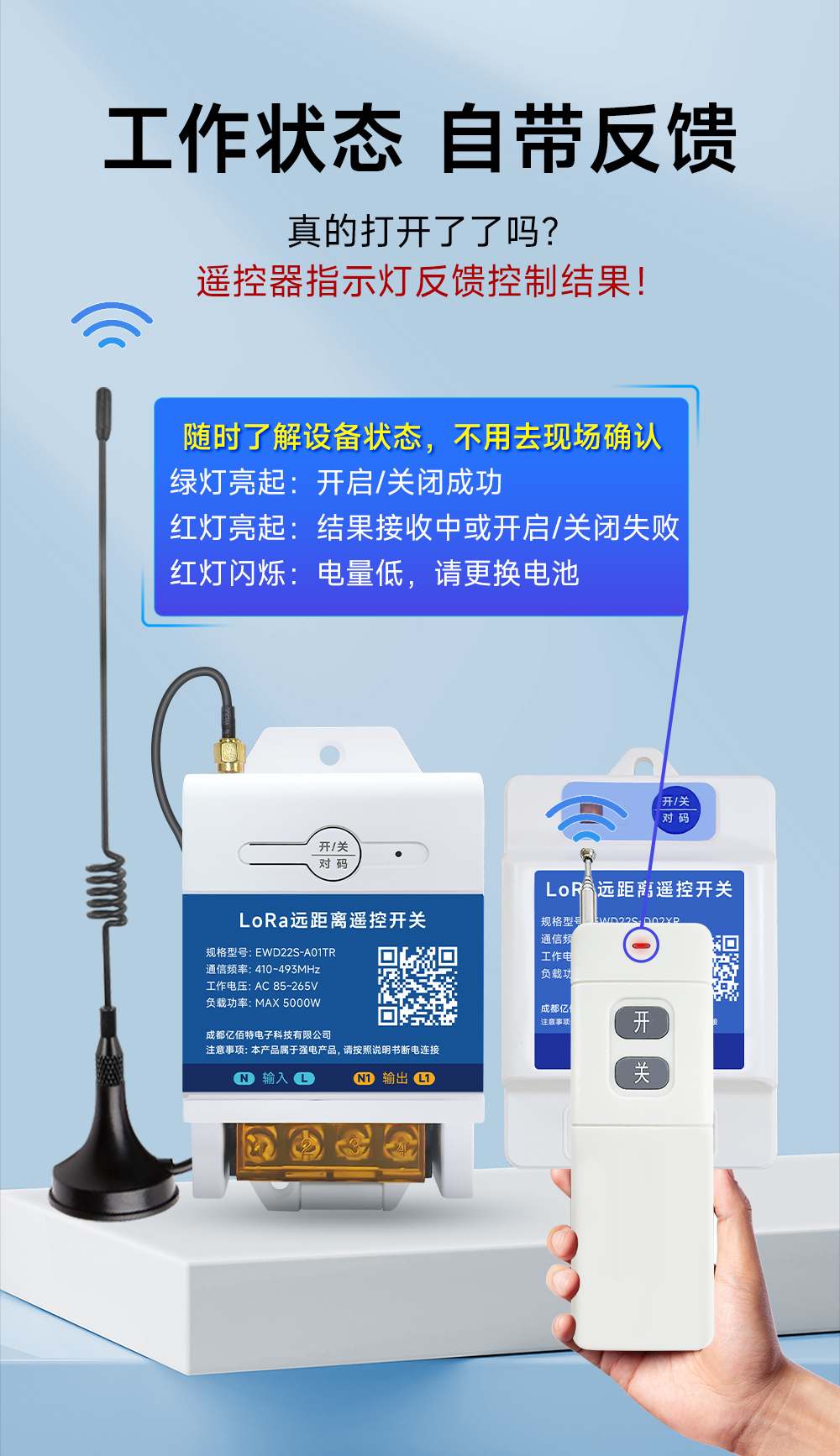 EWD22S-YK02A 遥控开关遥控器 (2) EWD22S-YK02A 遥控开关遥控器 (2)