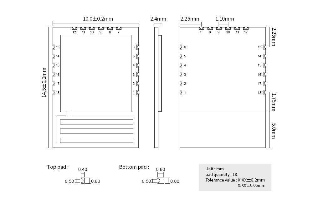 引脚EWM151-2G4T10S