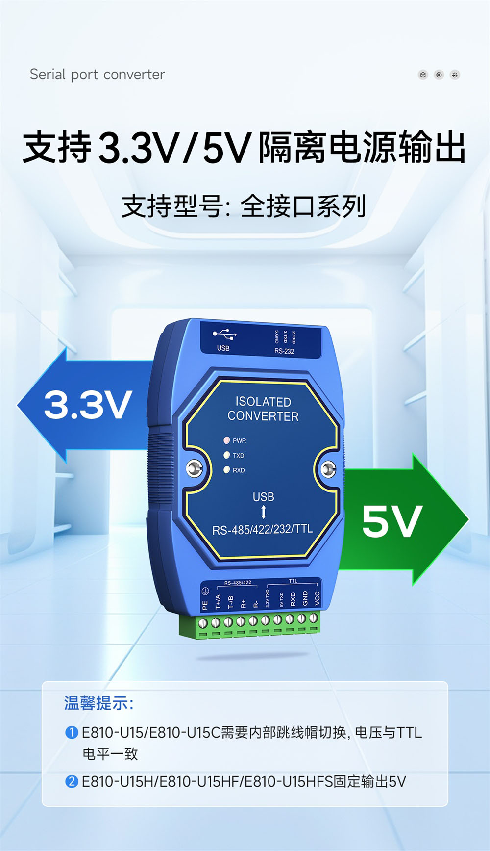 E810-U15HF 工业级USB转串口设备 (9)