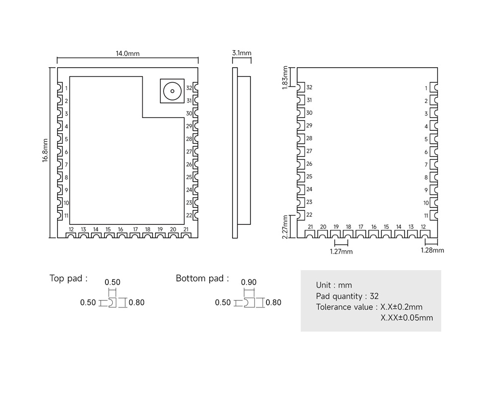 引脚定义 EWM104-BT61SX