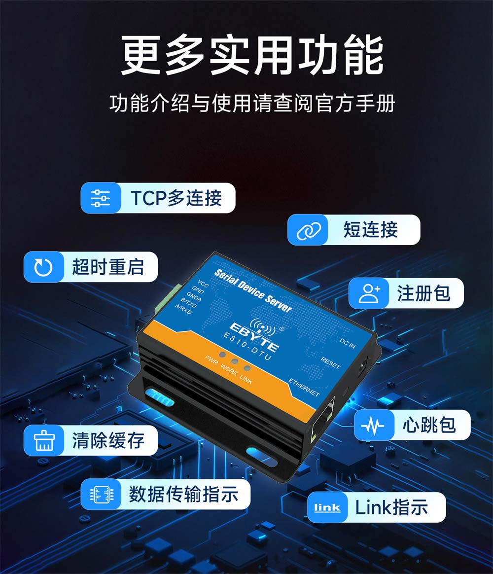 E810-DTU(RS232)-V2 RS232串口服务器 (8)