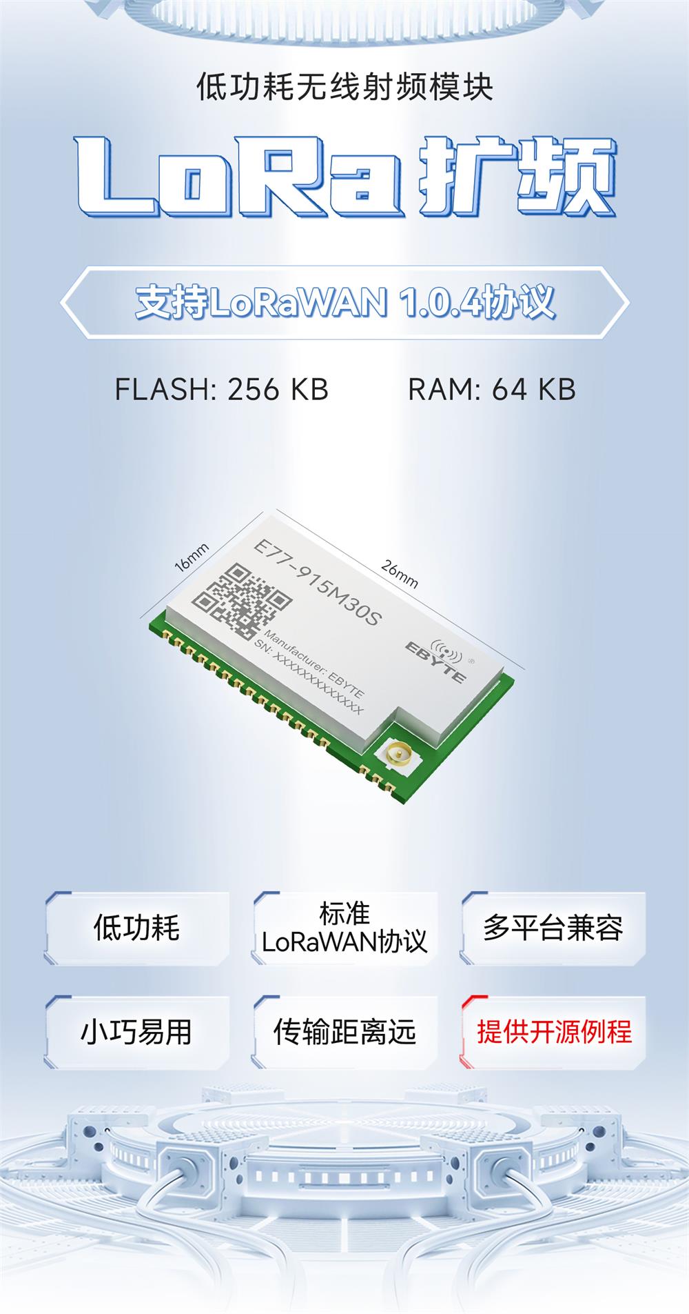 E77-915M30S LoRaWAN扩频模块 (1)