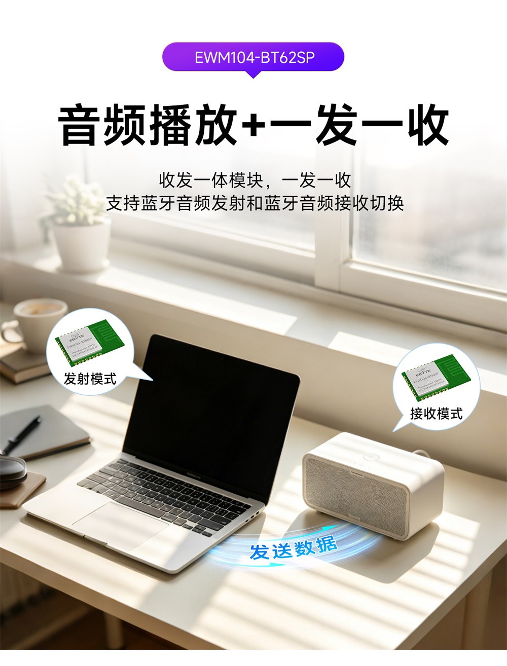 EWM104-BT62SP 蓝牙音频收发模块 (3)