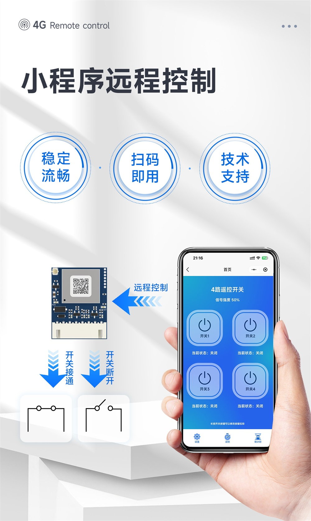 CE31-TD04AHX 4G手机遥控开关模块 (6) CE31-TD04AHX 4G手机遥控开关模块 (6)