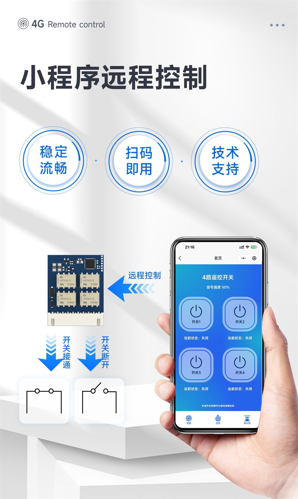 CE31-TD04HX 4G手机遥控开关模块 (6) CE31-TD04HX 4G手机遥控开关模块 (6)