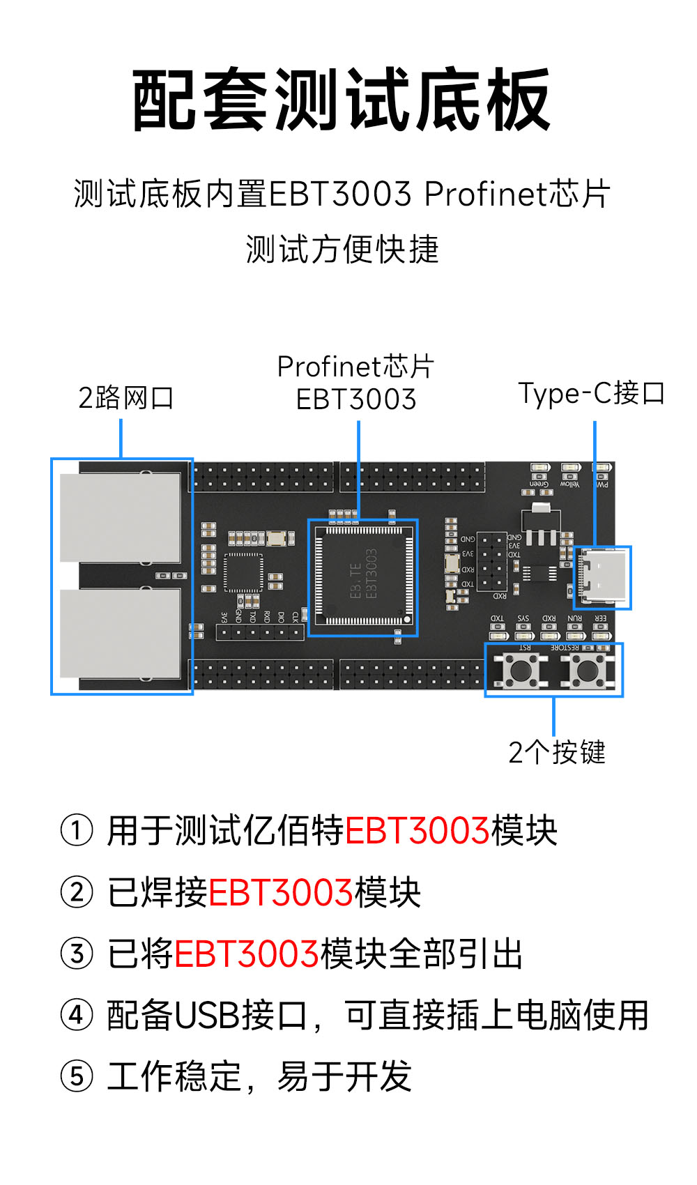 EBT3003-TB 测试底板 EBT3003-TB 测试底板