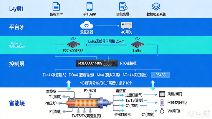 智能尾气净化控制系统架构图 )